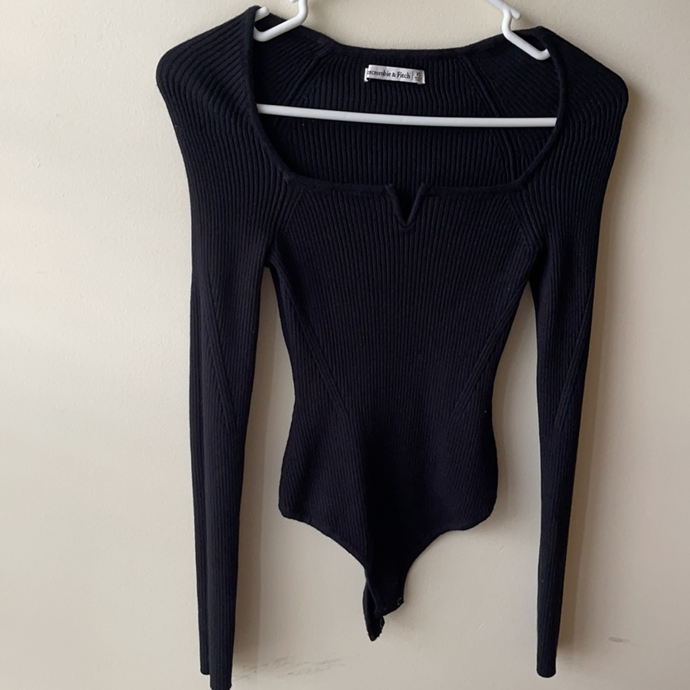 Abercrombie black long sleeve bodysuit